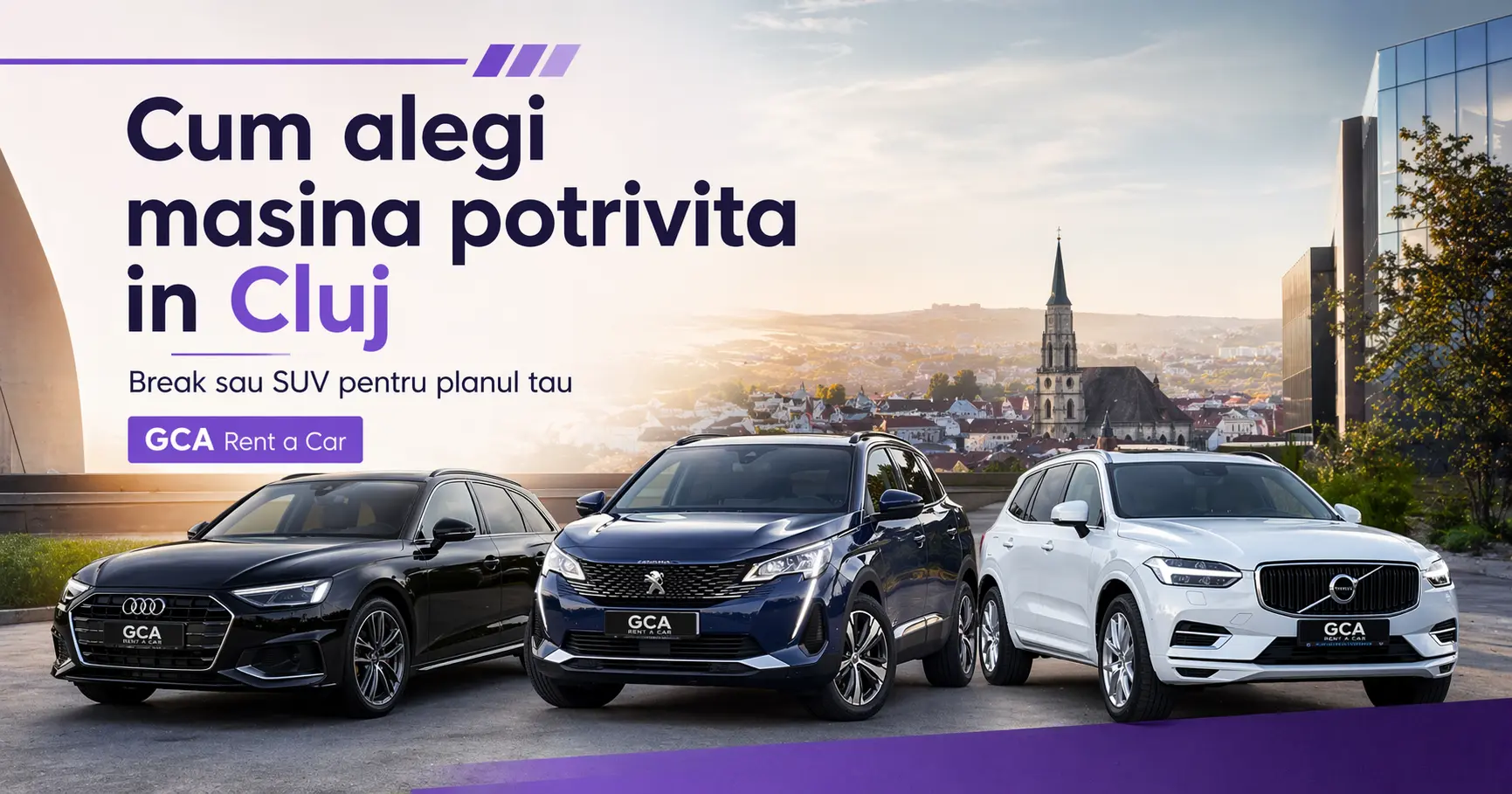Modele GCA pentru alegerea unei mașini de închiriat în Cluj